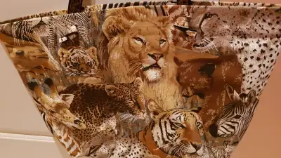 Pair of African Safari Jungle Animal totes, View more