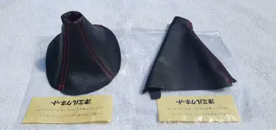 Brand new. Super soft deerskin natural leather in black colour. Red nylon stitching. OEM fitment for...