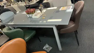 Beautiful heavy duty 55"-79" extendable dining table , View more