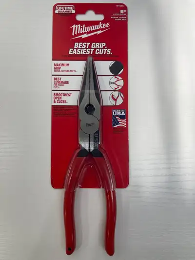 Milwaukee Tool 8" Long Nose Dipped Grip Pliers (USA), View more