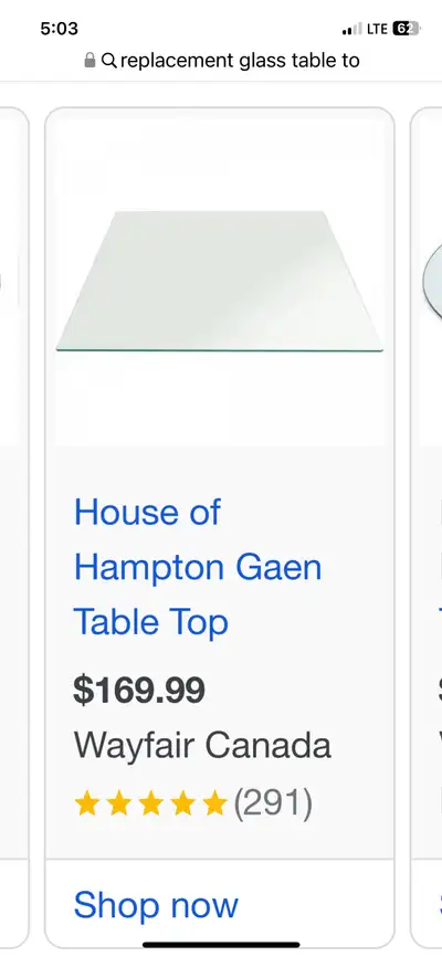Glass table top , View more