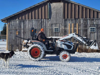 Snow removal,  Farm maintenance, Custom tractor work.