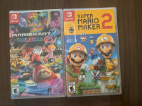 Nintendo Switch Games - Mario Kart & Mario Maker 2
