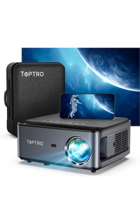 TOPTRO 5G Bluetooth WiFi Projector with Carrying Case,