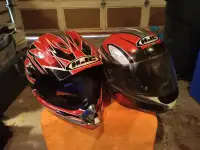 HJC MOTORCYCLE HELMETS BOTH FOR ONLY $50