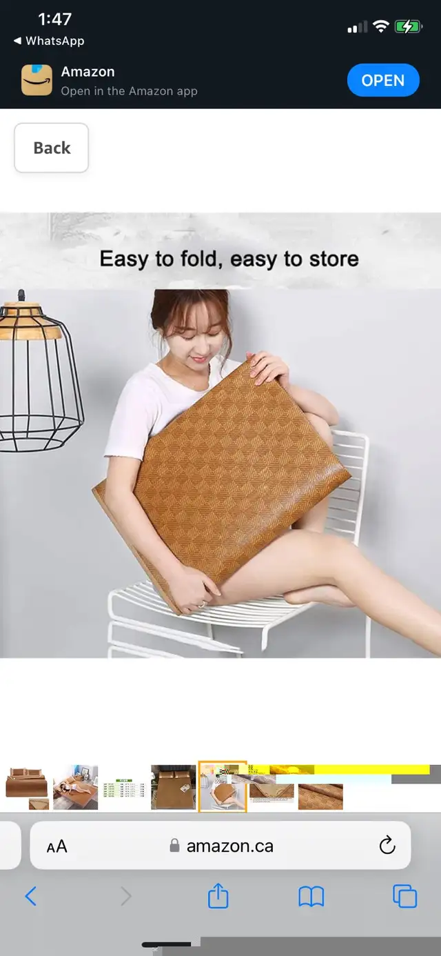 Brand new NYKCPJMW Bamboo Mattress, Summer Sleeping Mat, Bamboo  in Bedding in London - Image 4