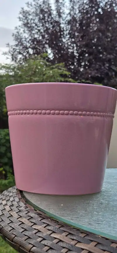 PINK CERAMIC PLANTER SCHEURICH GERMANY FANTASTIC SHAPE, View more