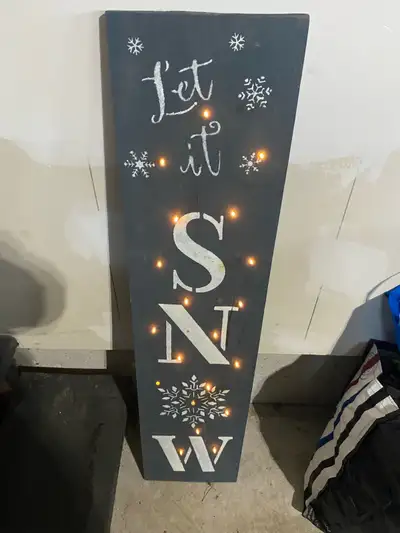 Let it Snow wooden porch sign, View more