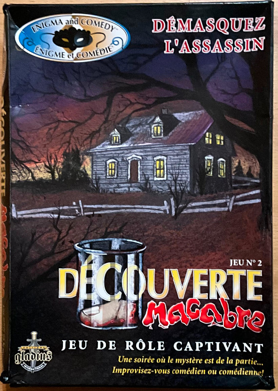 Découverte macabre - démasquez l’assassin, jeu de rôle captivant dans Jouets et jeux  à Trois-Rivières