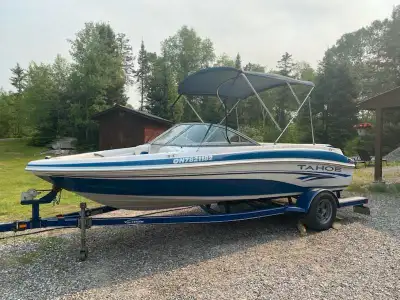 3.0 l mercruiser 4-cylinder great on gas! Really clean Comes with Tahoe trailer. Mercruiser outdrive...