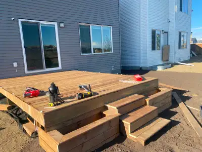 All types of deck / fence / paragola Pressure treated deck Composite deck Framing garages Basement f...