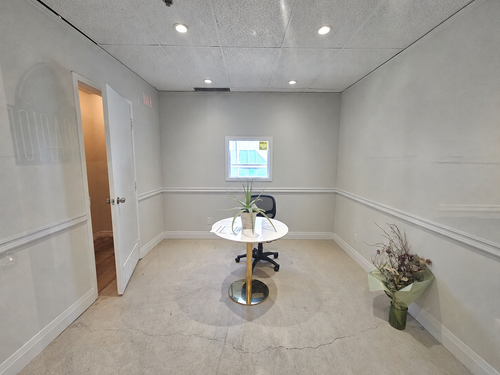 A 115 sqft. office with a private storage and window, for rent in a vibrant med-spa clinic in centra...