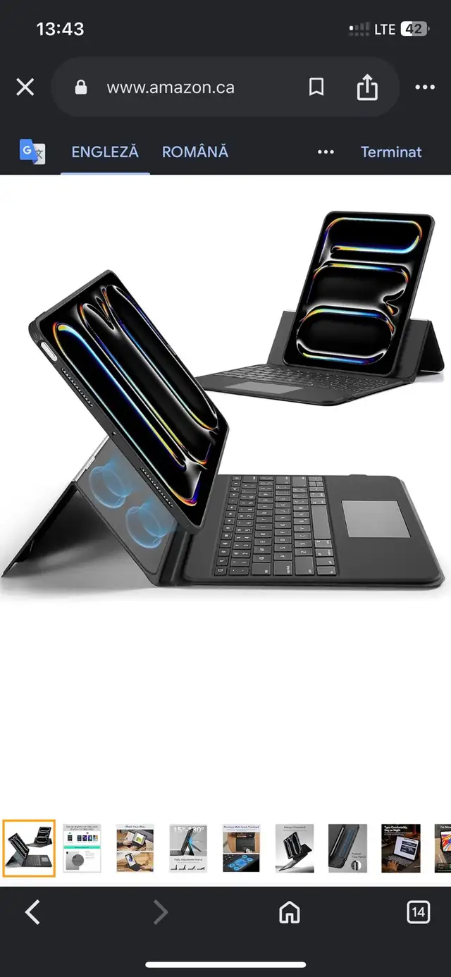 ESR Ascend Keyboard Case for iPad Pro 13" - Black in iPad & Tablet Accessories in City of Toronto - Image 2