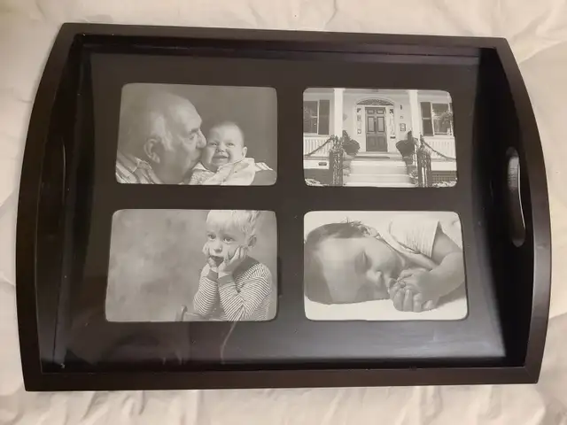 *NEW* KEEPSAFE Solid Wooden Photo Frame Serving Tray535727032972748804