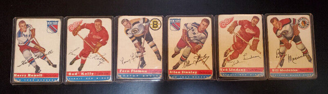 1954-1955 TOPPS 6 CARDS  + "RED" KELLY & "TERRIBLE TED" LINDSAY in Arts & Collectibles in Burnaby/New Westminster