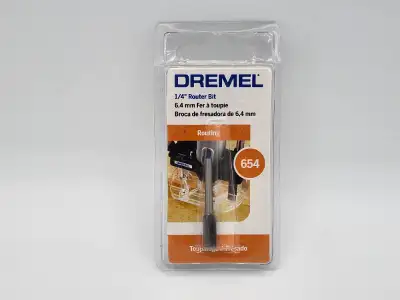Dremel 1/4" 6.4mm router bit #654 brand new / fer a toupie neuf, View more