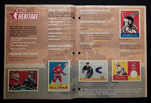 HOCKEY CARDS - 01/02  TOPPS HERITAGE in Arts & Collectibles in Markham / York Region - Image 2