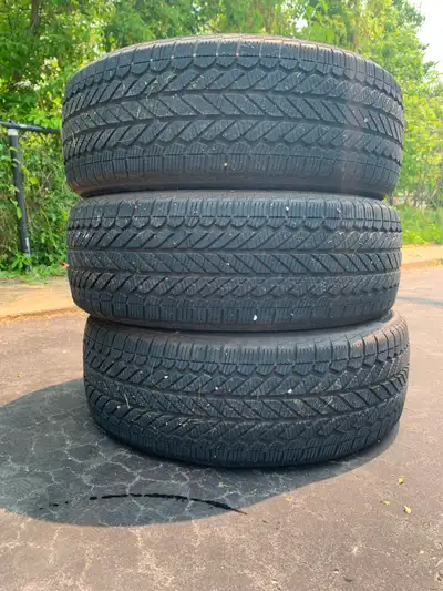 Bridgestone WeatherPeak 235/60R18 103H all-season tires (3, no wheels), lightly used (~1 year), exce...