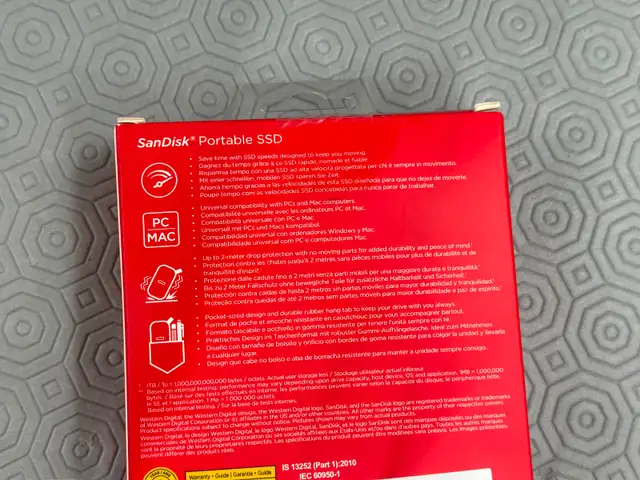 SanDisk 1TB Portable SSD USB 3.2 - New Sealed604123326108160001