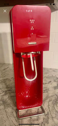 Red Sodastream with 2 Refillable Bottles