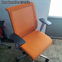 Steelcase Think Orange Mesh Back Adjustable Ergonomic Task Chair