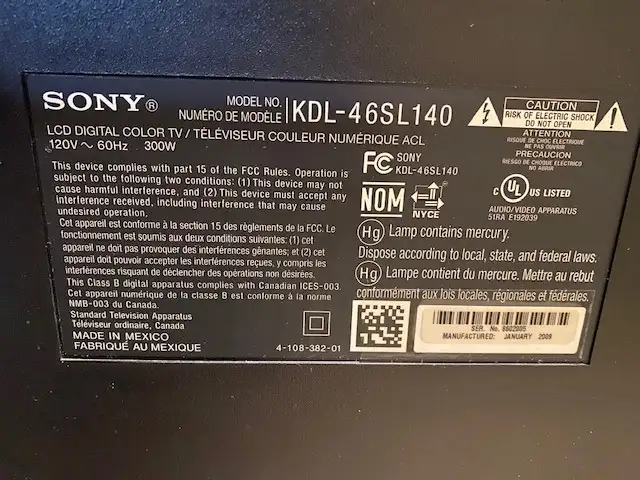 Sony KDL-46SL140 46- inch for sale in TVs in Markham / York Region - Image 6