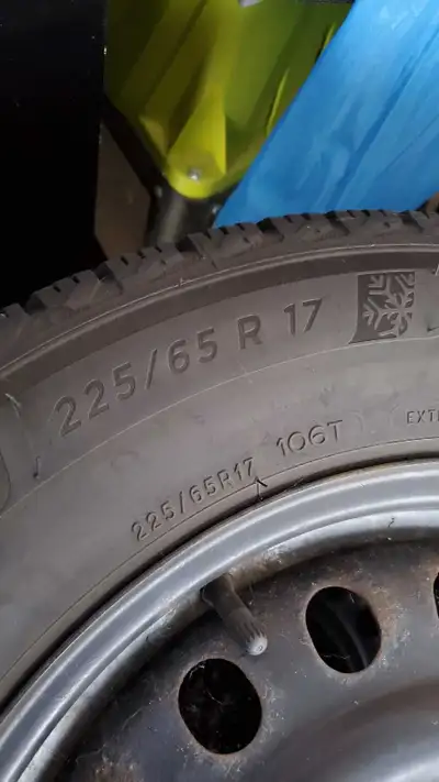 Set of 4 225 65 R 17 Michelin X-Ice winter tires on rims. Plenty of life left in them. They came off...