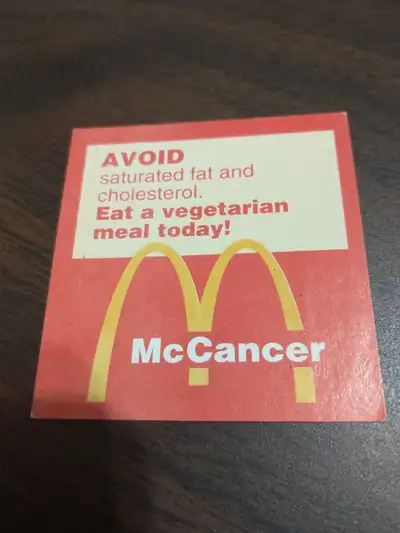 Nice McCancer 2 1/4x 2 1/4" activist sticker, View more