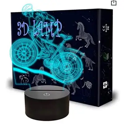 Mountain Bike Night Lights, Owlbbabies Bicycle 3D Illusion Lamp,, View more