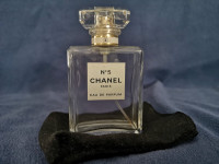 Empty Chanel Number Five Eau De Perfume Spray Bottle & Bag