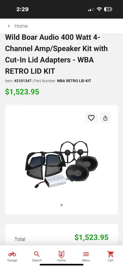 Selling a brand new in box never opened Wild Boar audio Road glide kit for 2014-2023 Harley Davidson...