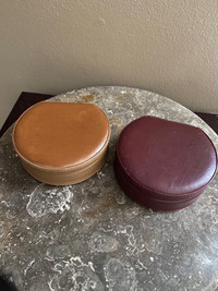 Two Danier genuine leather travel jewelry cases / pls Read Descr