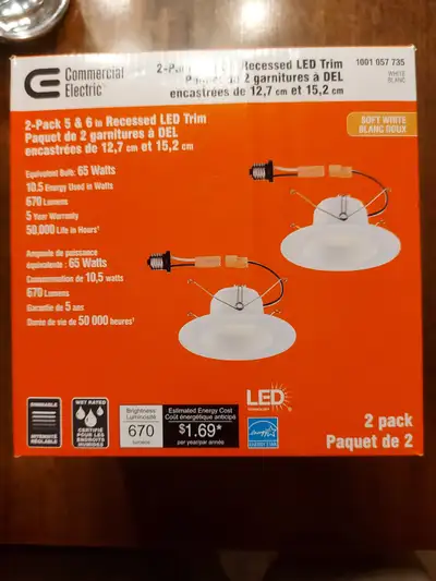 One RetroFit LED Pot Light, View more