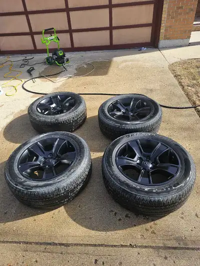 Factory 20" rims and 275/55 R20 tires. Rims are in excellent condition. Every chip or scratch is sho...