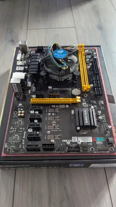 FS: Biostar TB250-BTC+ - Motherboard + CPU/Cooler, View more