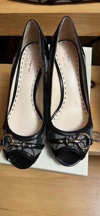 Souliers Coach à talons Plateforme #6 Noir&Gris Neuf