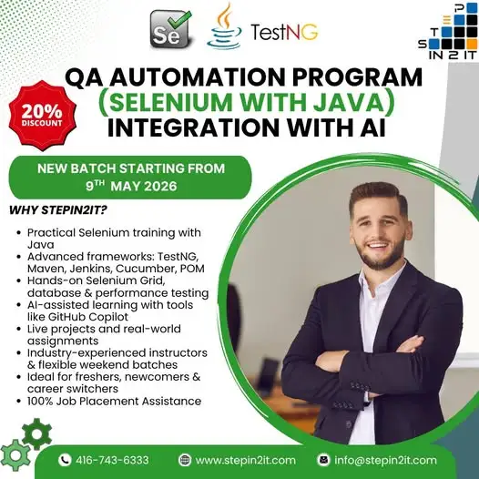 Selenium with Java + AI Integration-New Batch-13th Jun 2026480457654933934080