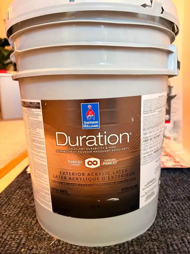 Paint exterior Sherwin William Duration - 5 gallon pails