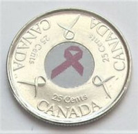 2006 Canada Quarter Pink-Ribbon-Breast-Cancer