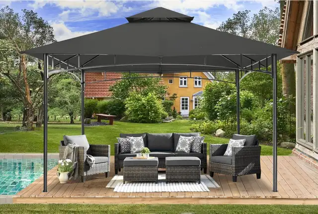 MASTERCANOPY Seasonal Steel Gazebo/Canopy, 10'x12', Grey - NEW in Outdoor Décor in Ottawa - Image 3
