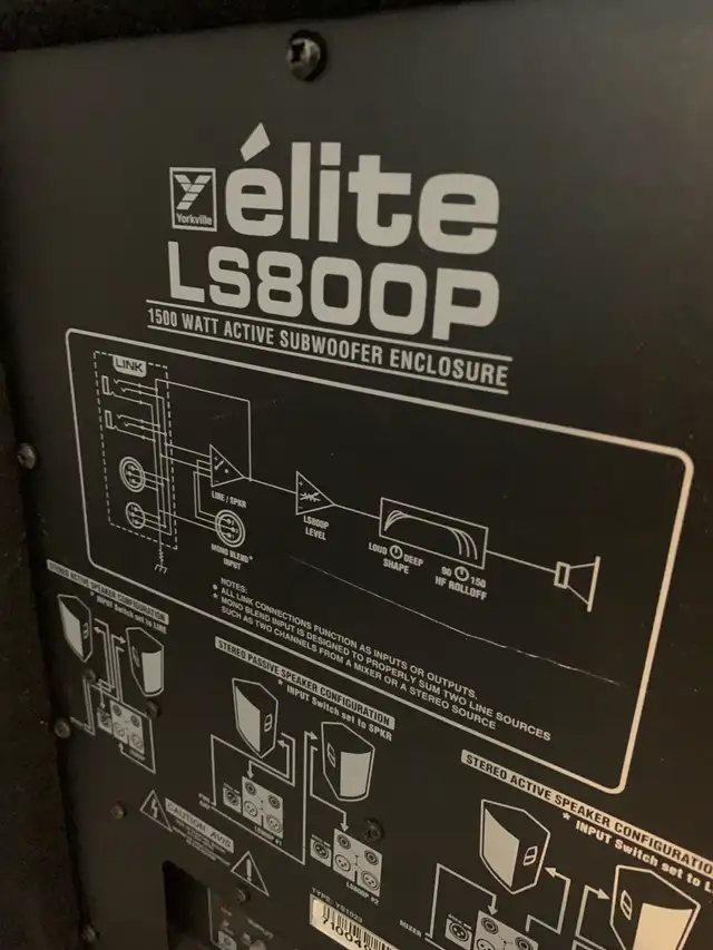 Elite LS800P powered sub  in Pro Audio & Recording Equipment in Mississauga / Peel Region - Image 6