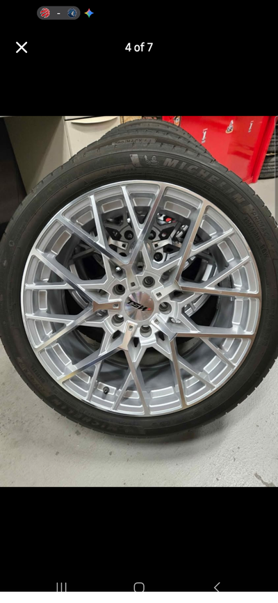 9.5/10 condition, set of 4 TSW SEBRING silver "mirror" finish wheels, light weight for their size. A...