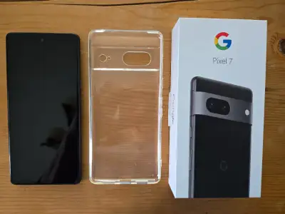 Brand new never used still in the box Google Pixel 7, 5G network, 128 Gb memory, volcanic black colo...