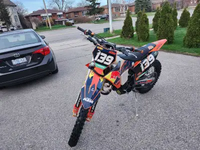 2023 ktm xc 125 114 hour top end was done at 90 hours,upgraded suspension,skid plate,pipe guard,fan,...