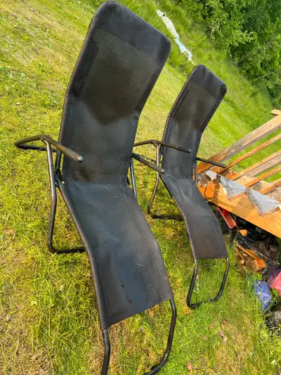 Outdoor chairs $10 for both