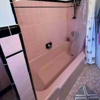 Retro Pink Bathtub 