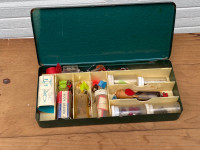 “Vintage Fishing Kit, Container & Contents” Located near Berwick