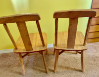 2 wooden kiddie play chairs. 24” tall 