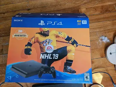 Selling a used Sony PS4 NHL 19 Edition console with a 1TB hard drive, perfect for gaming enthusiasts...