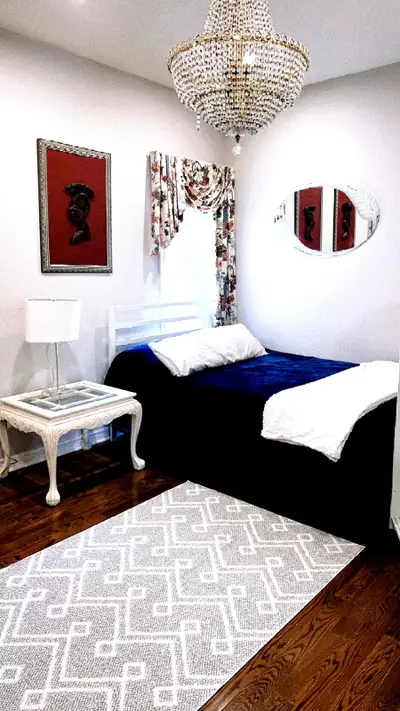 Furnished private room available immediately in a quiet, owner-occupied home. Includes bed, desk, cl...